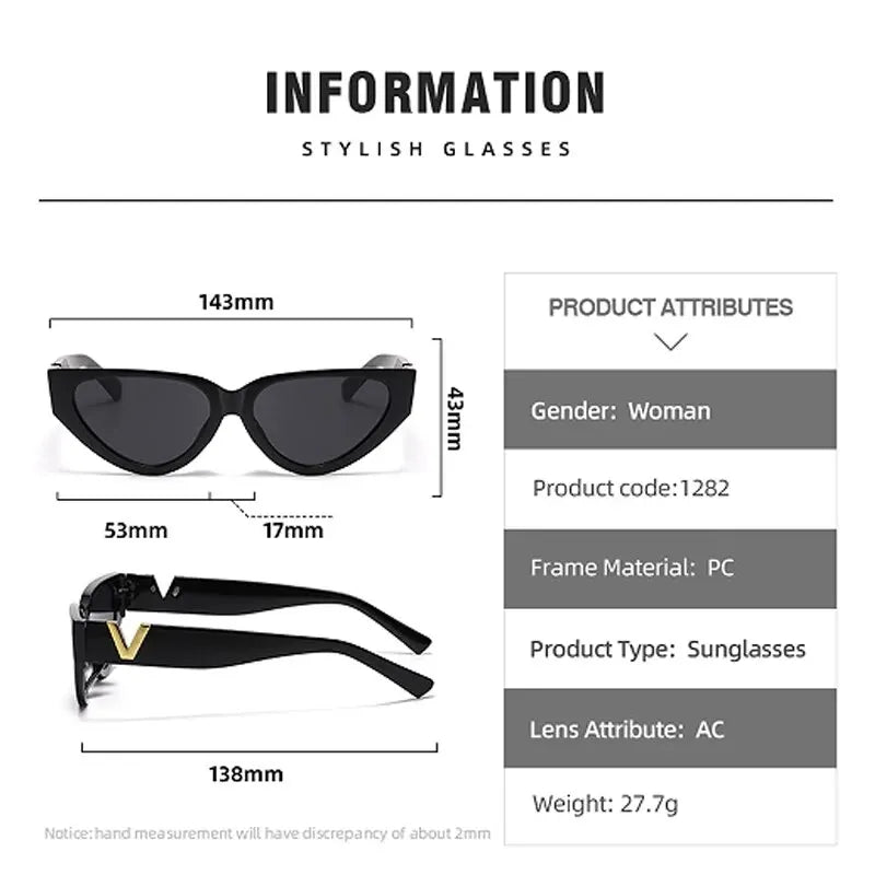 New Fashion Cat-eye Sunglasses For Women Colored Glasses Uv400