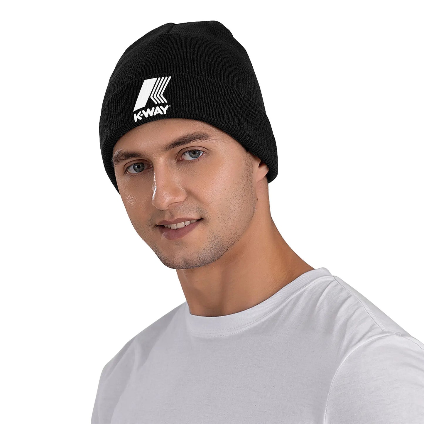 K-Ways Logo Knitted Hat Beanies Autumn Winter Hat Warm Acrylic  Street French Brand Cap for Men Women Gift