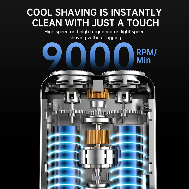 Xiaomi Electric Smart Shaver Household Car Shaver Digital Display Mini Dual Blade Rechargeable Shaver Powerful Men's Gift Shaver