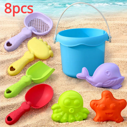 Mini Children's Beach Toy Set Baby Playing In Water And Beach Large Sand Shovel Beach Bucket Sand Digging Tool Toy Random Color