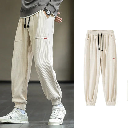 2024 New Autumn Winter Corduroy Sweatpants Men Baggy Joggers Fashion Streetwear Loose Casual Harem Pants Plus SIze 8XL
