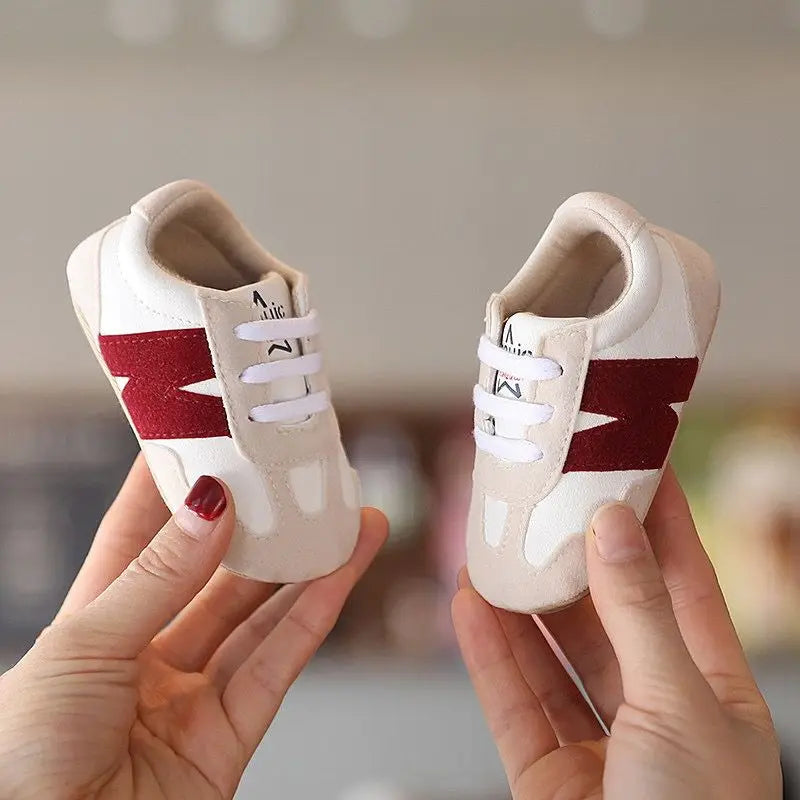 Newborn Baby Classic Sneakers Letters Splicing Baby Casual Shoe Anti-slip Hundred Walking Baby Boys Girls Baby Shoes 0-18 Months