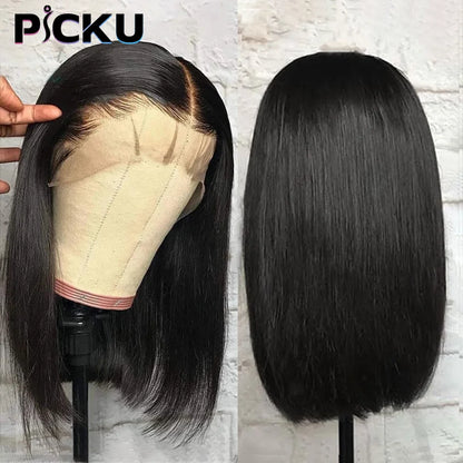 Bone Straight Bob Wig Lace Front Human Hair Wigs for Women Pre plucked 13x4 Transparent Lace Frontal Wig Short Wigs Human Hair