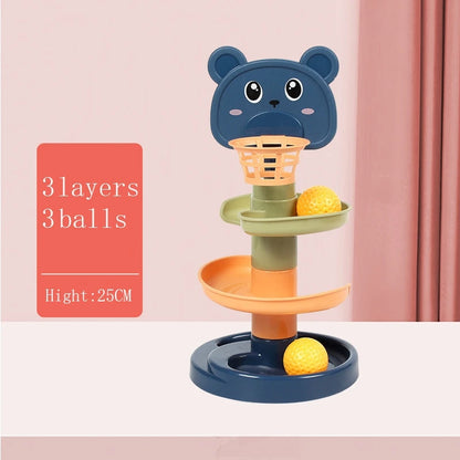 Ball Drop Toys for Toddler 1-3 Montessori Stacking Tower Toy Baby Development Games Educational Learning Activity Birthday Gift