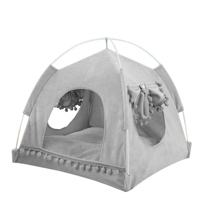 Breathable Cat Dog Litter Tent Kennel Foldable Universal Indoor Teepee Pet House Breathable Puppy Tent Bed Dog Supplies