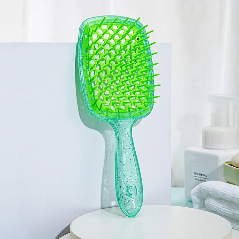 Sequin Detangling Hair Brush Massage Combs Tangled Hair Comb