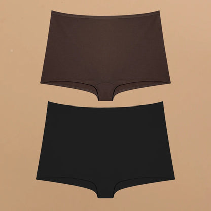 2pcs Women's Cotton Boxers Panties Female Seamless Sports Boyshorts Underwear Female Solid Soft Lingerie Safty Shorts XS-XL 2024