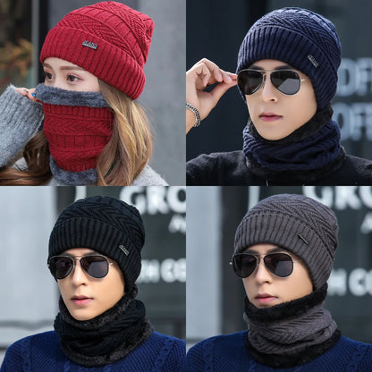 Knitted Wool Winter Scarf Hat Skullies Beanies Hats Winter Keep Warm Beanies for Men Women Caps Balaclava Mask Gorras Bonnet Hat