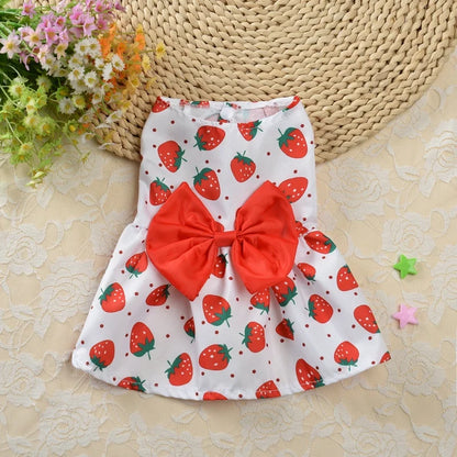 Dog dress for Female Pet Cat Puppy Floral Princess Skirt S-XL