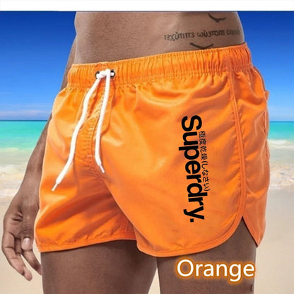 Summer Hot Selling Men's Beach Shorts Breathable Fast Drying Casual Fashionable Surfing Shorts 2024 Fitness Running Shorts