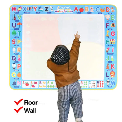 100x80CM Magic Water Drawing Mat with Reusable Magic Pens Doodle