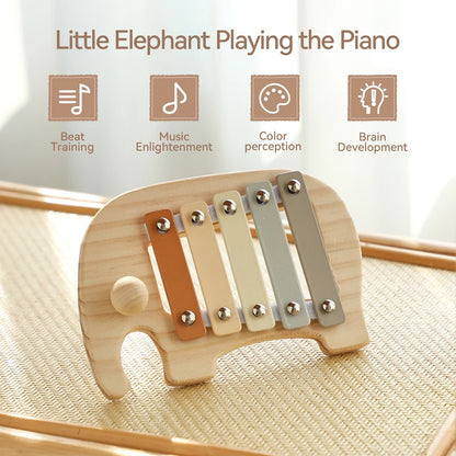 Baby Montessori Toy Cartoon Elephant Percussion Instrument Xylophone Toy Baby Early Sensory Educational Musical Instruments Gift