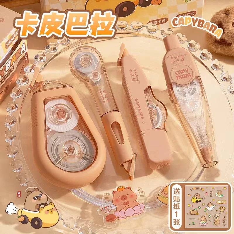 kawaii Aesthetic stationery back to school supplies capybara correction tape corrector school accessories equipment Cute things