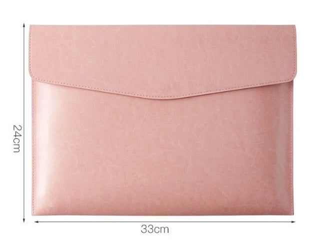 A4 A6 Leather File Folder Data Package Document Bag Fashion Briefcase Data Contract Bill File Bag School Office Supplies