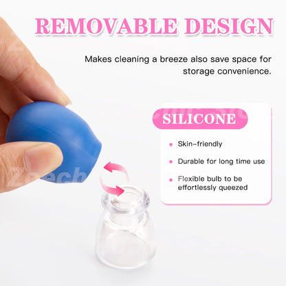 Facial  Cupping Machine Silicone Face Massager Lifting Facial Shaping Vacuum Glass Jar Anti-Wrinkle Cupping Therapy Beauty Tool