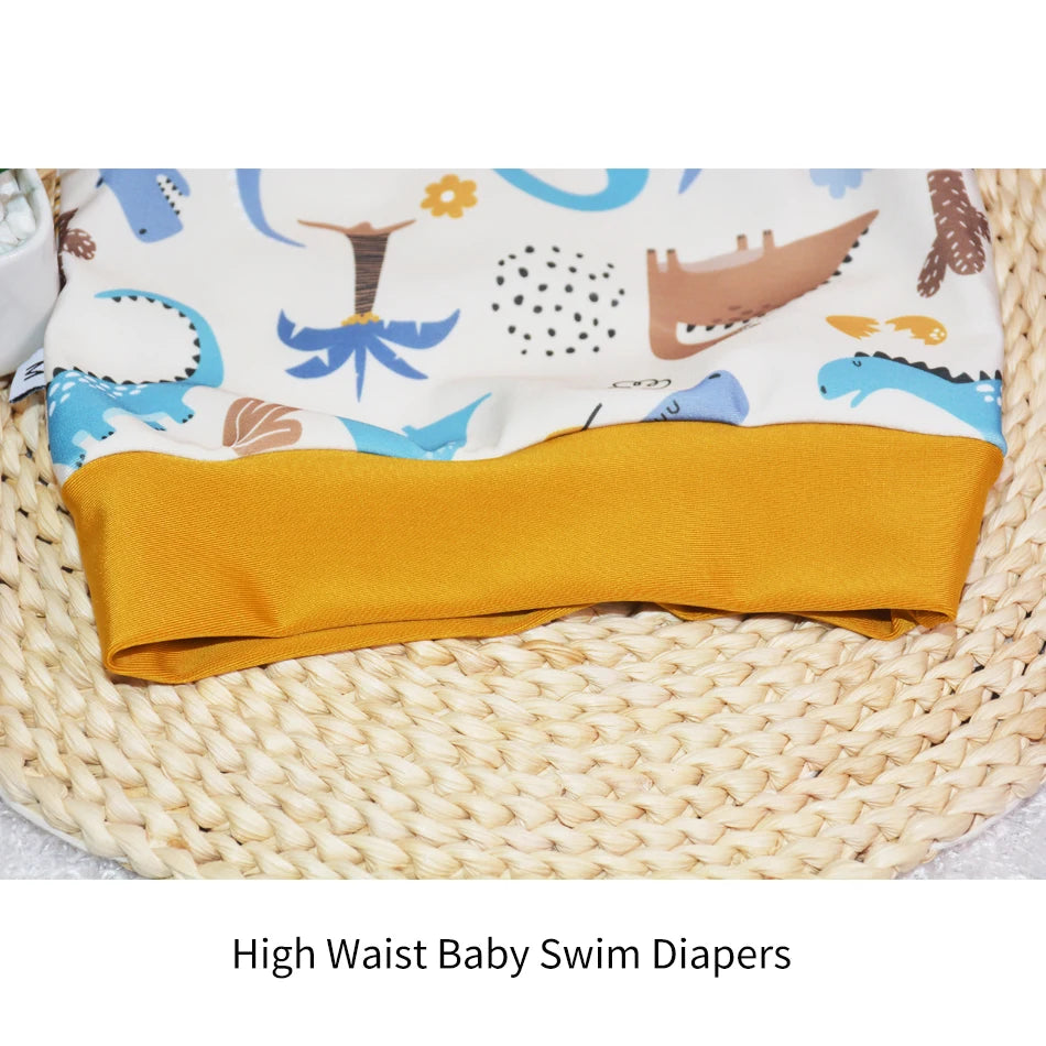 Eezkoala Leakproof Swimming Diaper Newborn Baby High Waist Swim Nappies Washable Sunproof Baby Swimwear Cloth Nappys