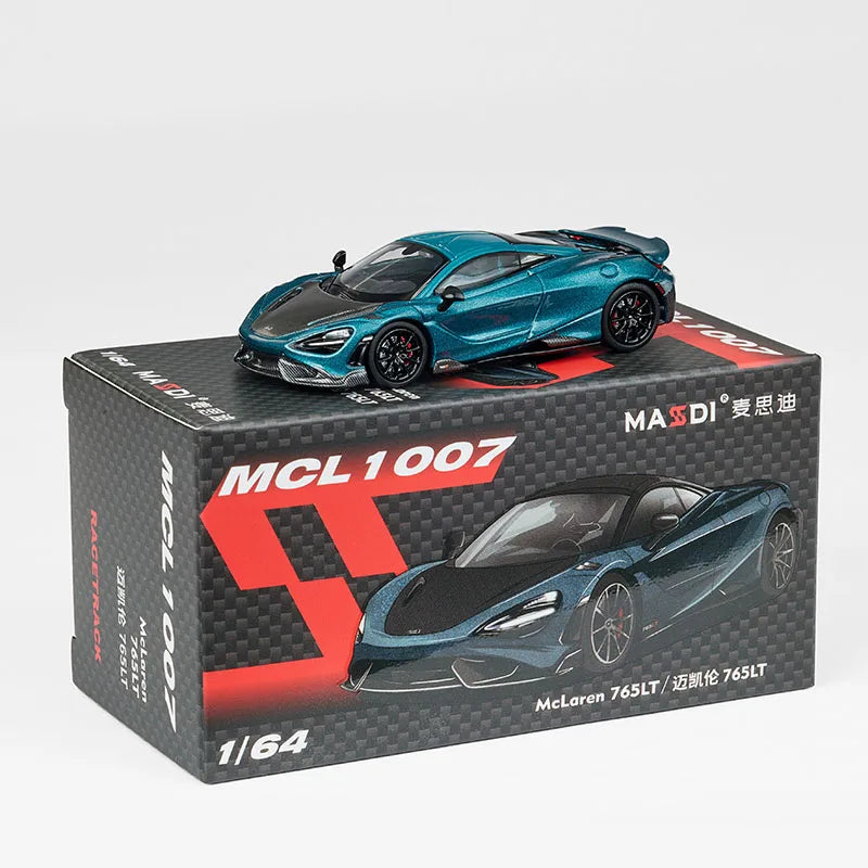 MASSDI Diecast Alloy 1/64 765LT MCL1001/1007/1009 Senna MCL1105/1106/1107 Car Model Static Collection Decorated Holiday Gifts