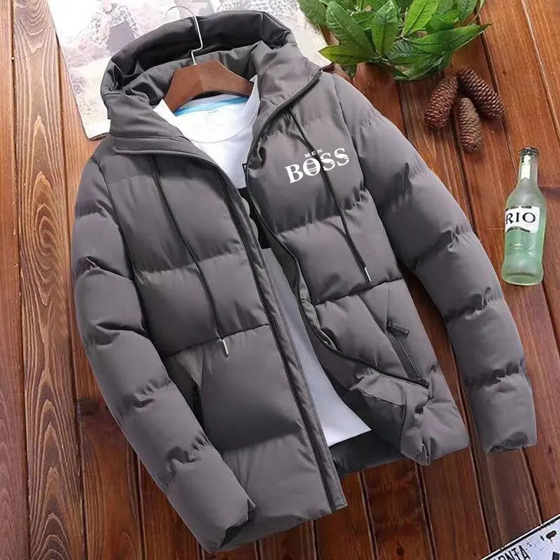 2024 New Versatile Men's Winter Coat Cotton Parker Windproof Thick Insulation Down jacket