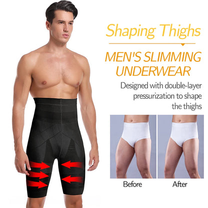 Men Body Shaper Tummy Control Shorts Shapewear Belly Girdle Boxer Briefs High Waisted Slimming Underwear Leg Compression Panties