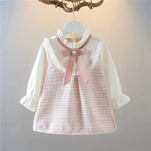 6M-3Y Vintage Dresses For Girls Spring Autumn High Quality Baby Girl Clothing Fashion Clothes Newborns Princess Children's Dress