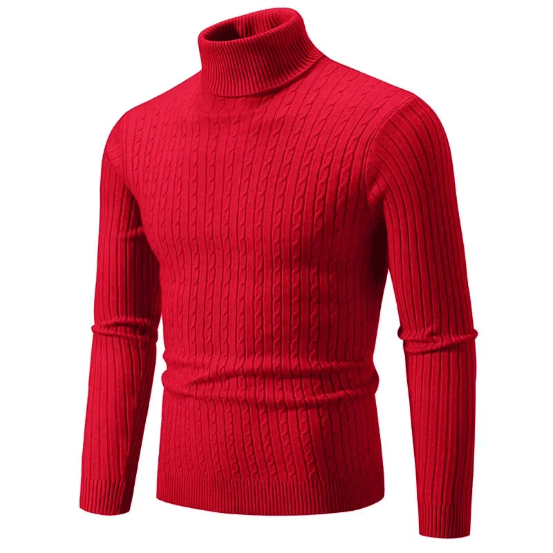 Winter High Neck Thick Warm Sweater Men Turtleneck Brand Mens Sweaters