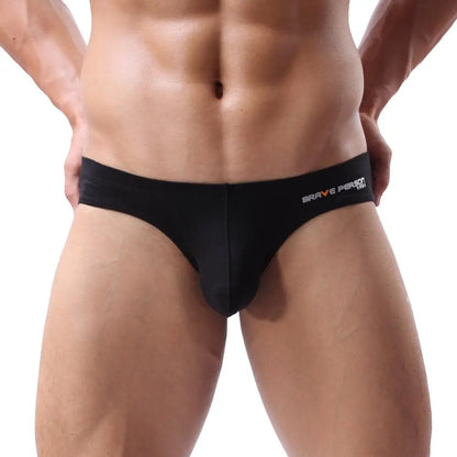 BRAVE PERSON Sexy Men's Briefs Cotton Underwear U convex Pouch Design Man Underpants Sexy Low Waist Briefs for Men