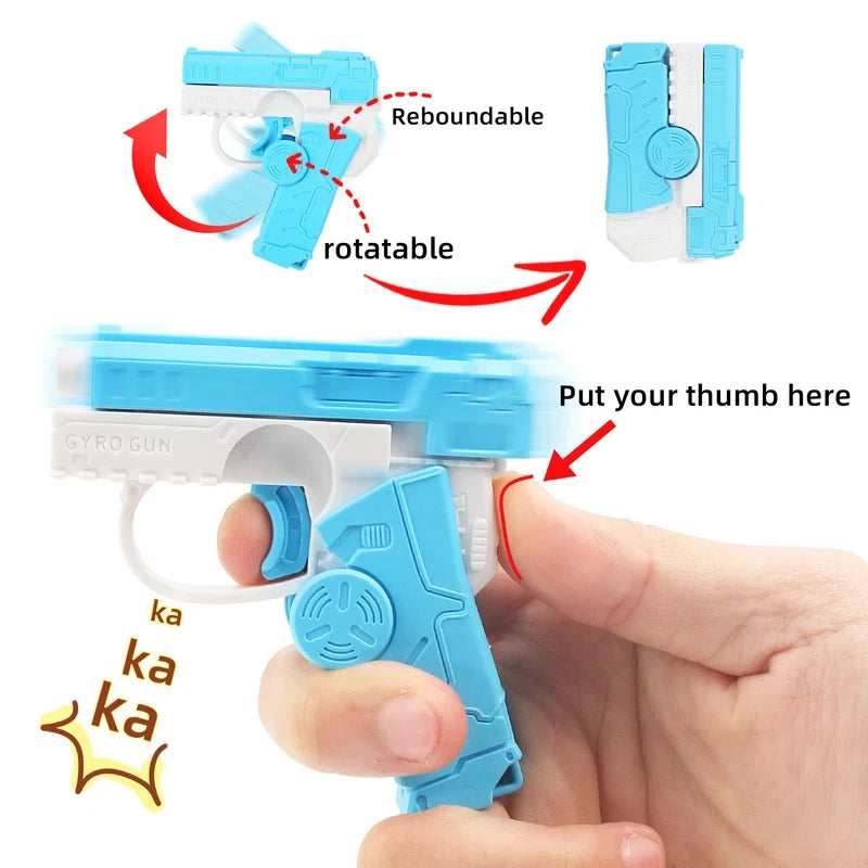 2 in 1 Deformed Fidget Spinner Toys Gun for Children Antistress
