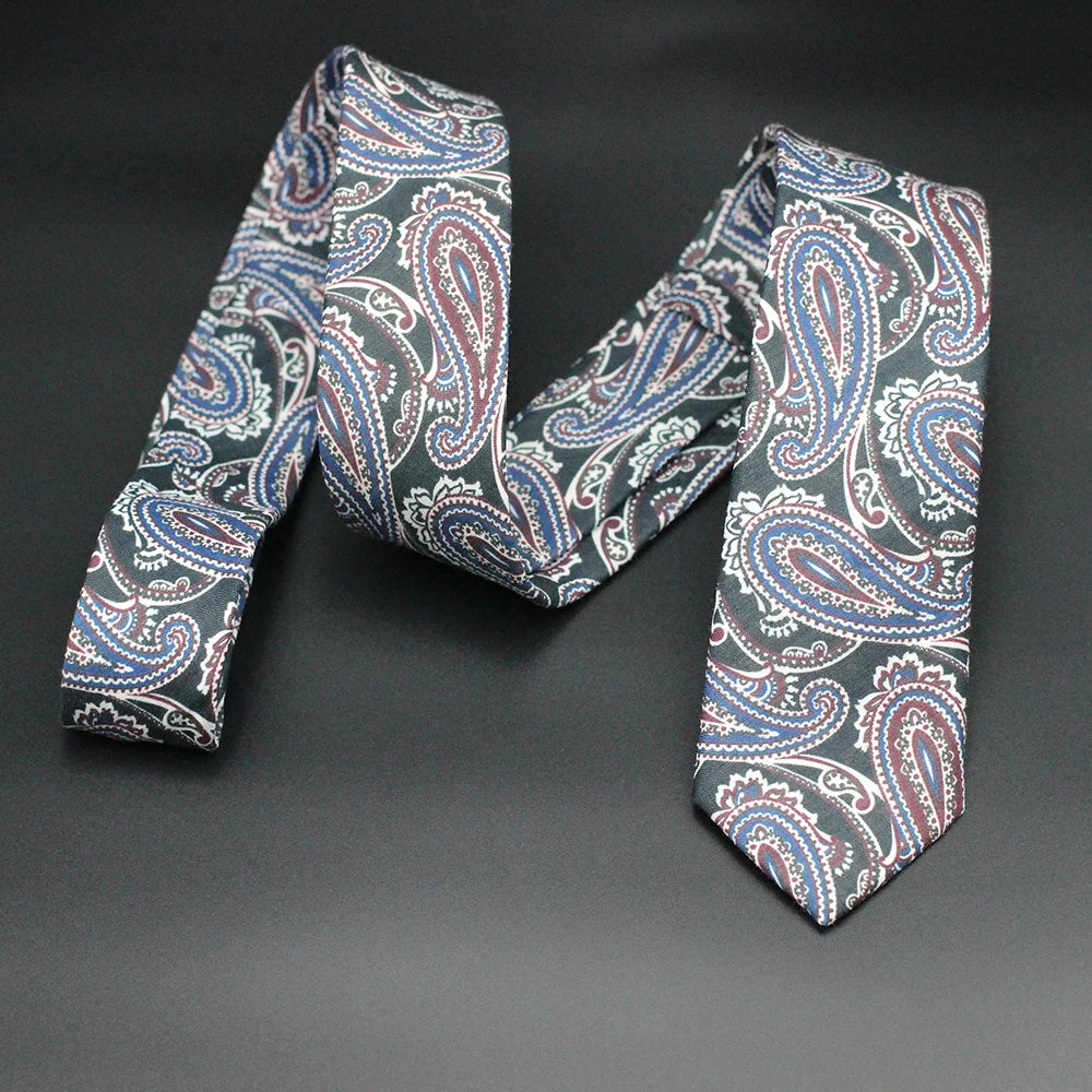 Novelty Men's Floral Tie Blue Green Ties Leisure Business Daily Wear Wedding Party Dress Male Necktie Cravat Gift Dropshipping