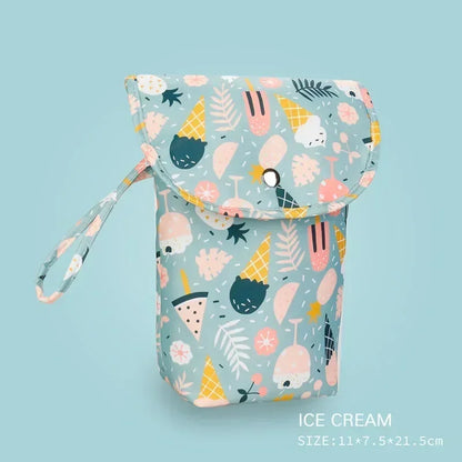 New Waterproof and Reusable Baby Diaper Bag Baby Handbag Large Capacity Mommy Diaper Storage Bag Carrying Bag for Going Out