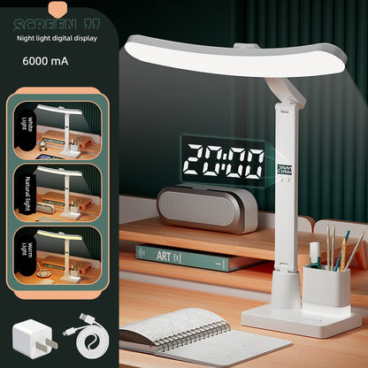 Miguo AA-Level Shadow Reduction Myopia Prevention Table Lamp with Clock