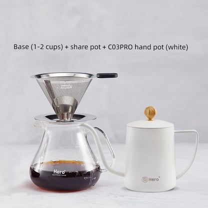 Hero Ultra-Fine Encryption For Home Stainless Steel Pour-over Coffee