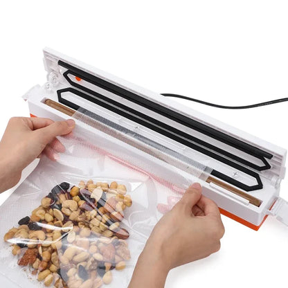 Vacuum Food Sealer Vacuum Sealer Food With 10 PCS Plastic Bags Sealer Vacuum Packaging Mini Food Preservation Machine Kitchen