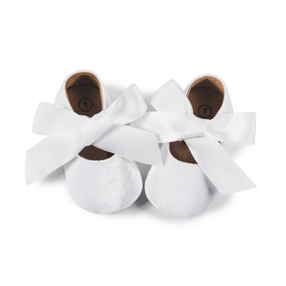 Baby Girl First Walk Shoes Infant Princess Cute Bow Fringe Shoes Toddler Soft Soled Non-Slip Footwear Crib Shoes 0-18 Months