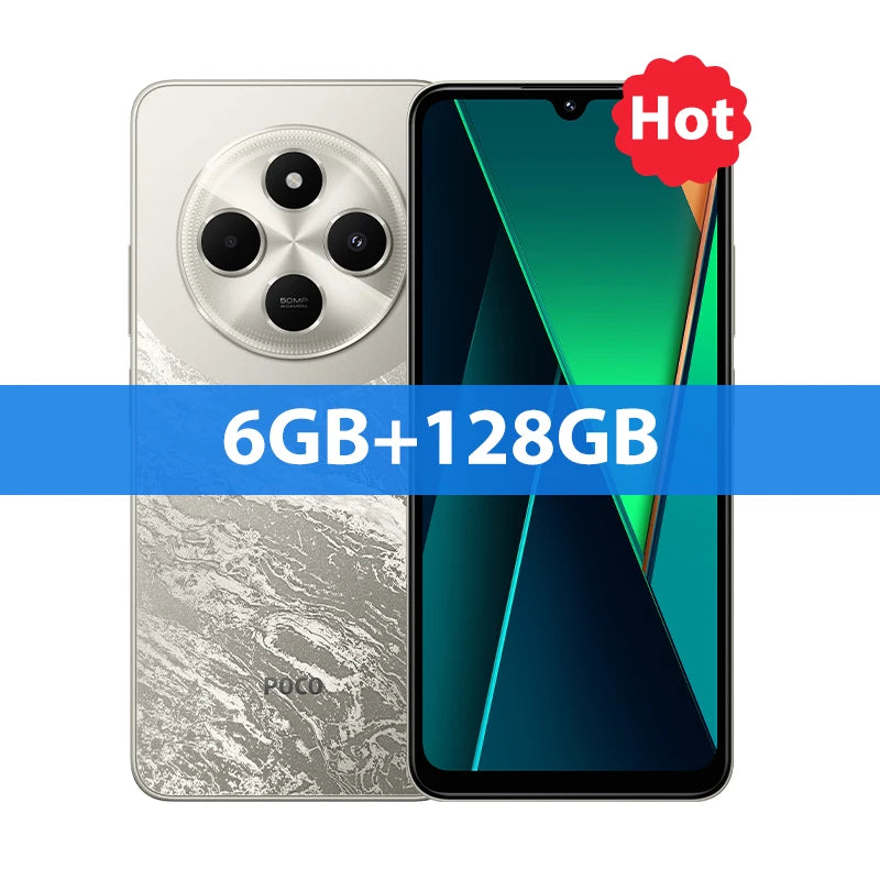 POCO C75 Global Version Smartphone NFC 128GB 256GB 6.88" Dot Drop Display Helio G81-Ultra 50MP Camera Massive 5160mAh Battery