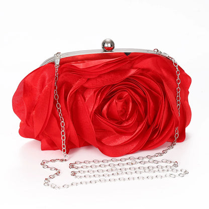 Female Evening Bag Portable Flower Bride Small Purse Full Dress Party Handbag Wedding Wallet Women Floral Chain Lady Clutches