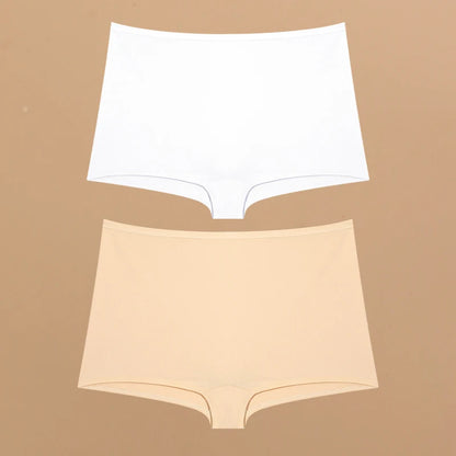 2pcs Women's Cotton Boxers Panties Female Seamless Sports Boyshorts Underwear Female Solid Soft Lingerie Safty Shorts XS-XL 2024