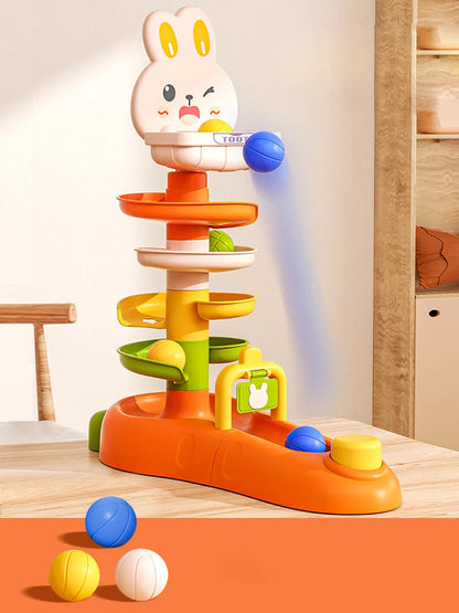 Ball Drop Toys for Toddler 1-3 Montessori Stacking Tower Toy Baby Development Games Educational Learning Activity Birthday Gift