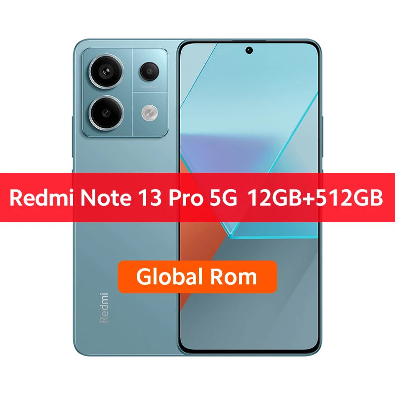 Redmi Note 13 Pro Global ROM Xiaomi Snapdragon 7S Gen 2 Smartphone 6.67" 1.5K Display 67W Charging 5100mAh 200MP OIS Camera