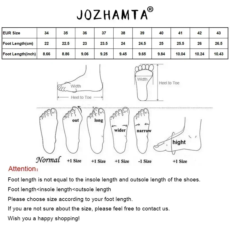 JOZHAMTA Size 34-43 Knee Boots For Women Real Leather Thick High Heels Winter Shoes Fall Fashion 2025