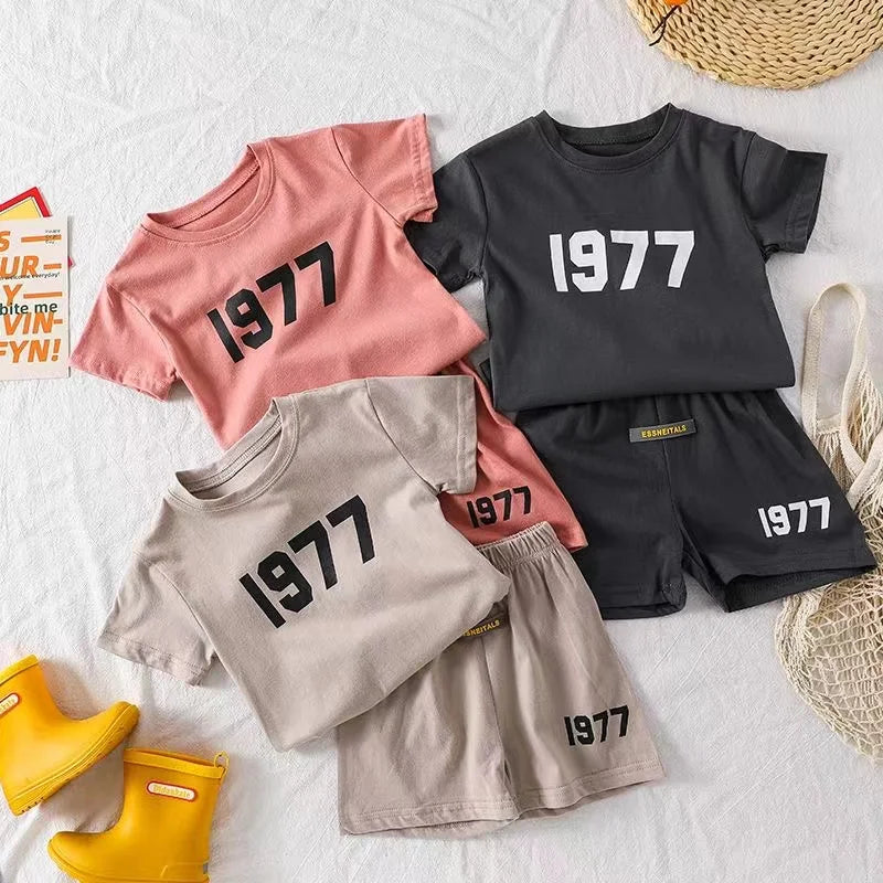 Kids Clothes Set T-shirt+Shorts Kids Boy Summer Clothing Set Cute Baby Girls Outfit Set Tee Pants 2024 New