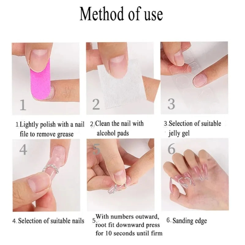 10Pcs Korean Press on Nails Strawberry Cake Summer Short  White Fake Nails Tips Cute  Artificial Manicure Arts for Girls