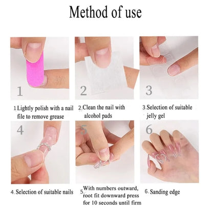 10Pcs Korean Press on Nails Strawberry Cake Summer Short  White Fake Nails Tips Cute  Artificial Manicure Arts for Girls