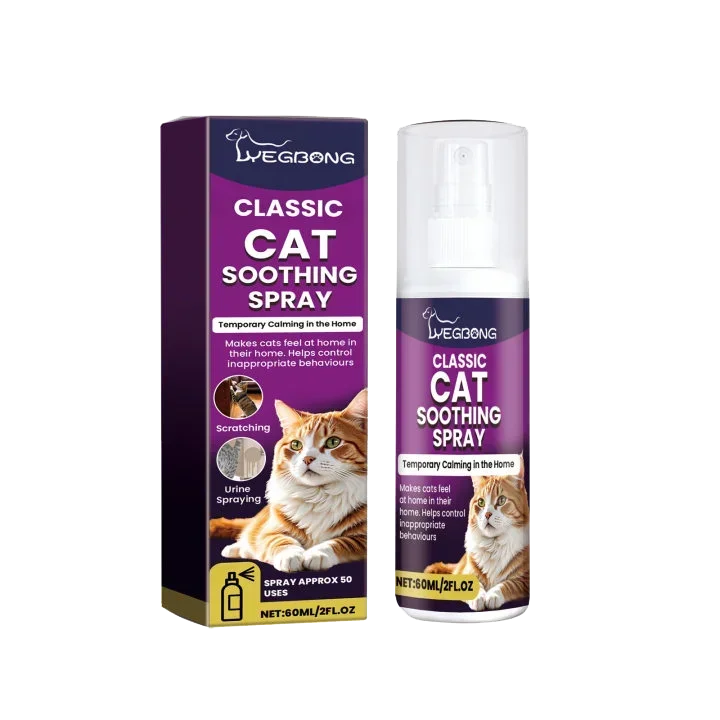 Cat soothing Spray Stress Relief Spray for cat Calming Solution Scratch Prevention Natural Plant-Based Acts Quickly 60ml