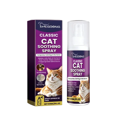 Cat soothing Spray Stress Relief Spray for cat Calming Solution Scratch Prevention Natural Plant-Based Acts Quickly 60ml