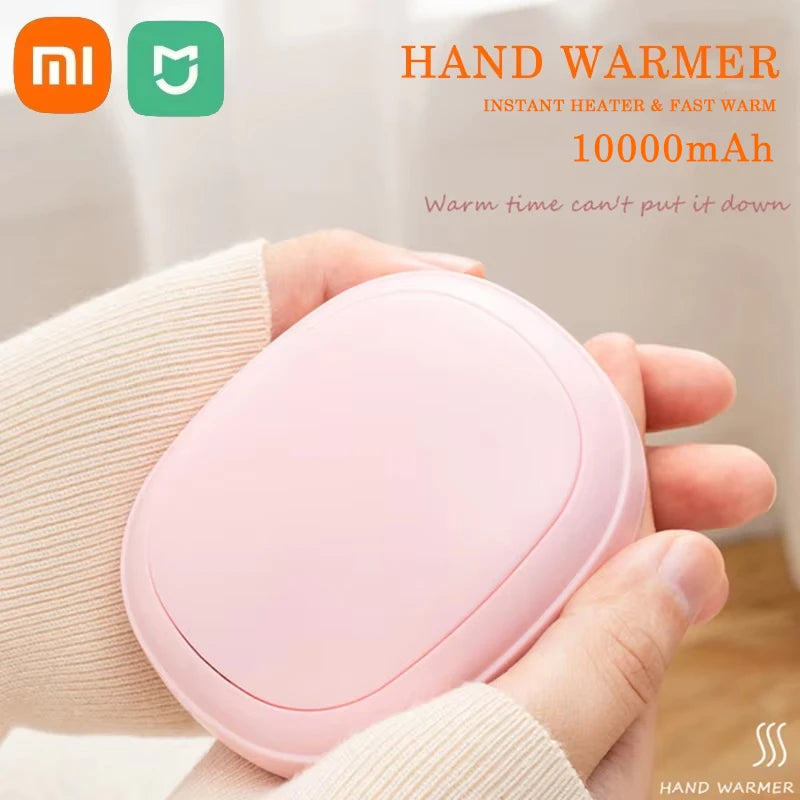 Xiaomi Portable 10000mAh Hand Warmer USB Charging 3 Level Adjustable Temperature Outdoor Durable Double-sided Warmth Artifact