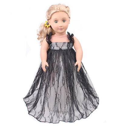 18 inch Girls Doll Winter Coat Dress Suit for 43cm Baby Doll Outfit Skirt