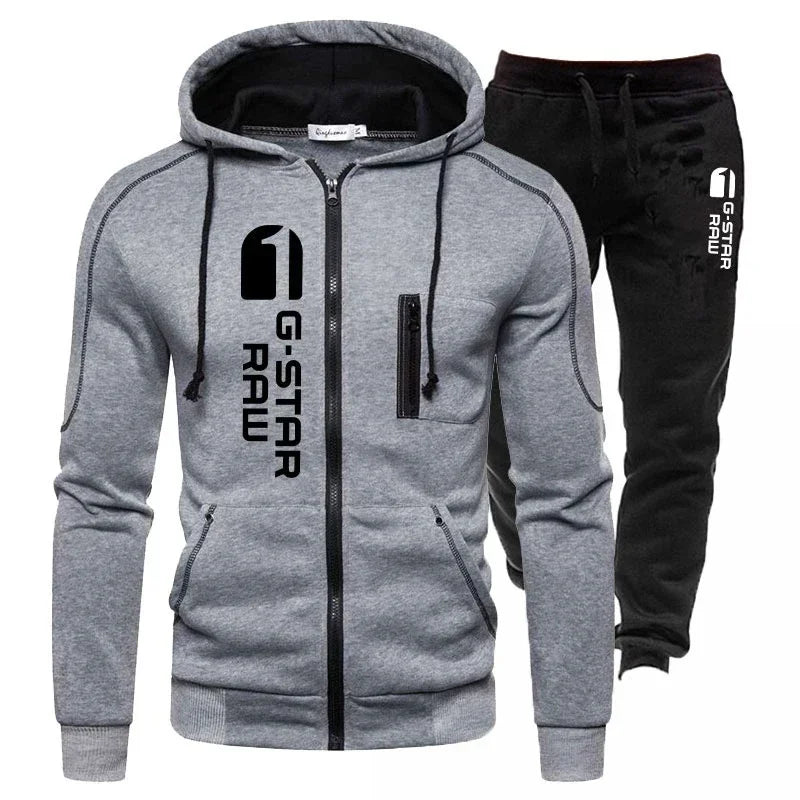 Sweatshirt 2024 Sportswear Man Casual Jogging Sports Suits Comfortable Sweatsuit Hoodie Sets for Men Two Piece Tracksuit Fashion