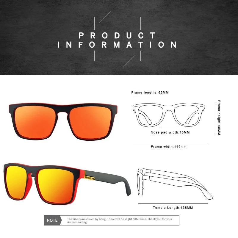 Square Vintage Polarized Sun glasses