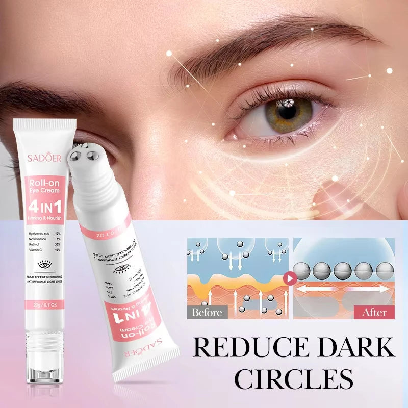 Instant Eye Bag Removal Cream Retinol Anti-Wrinkle Firming Skin Fade Fine Lines Anti Dark Circle Puffiness Brighten Eye Care