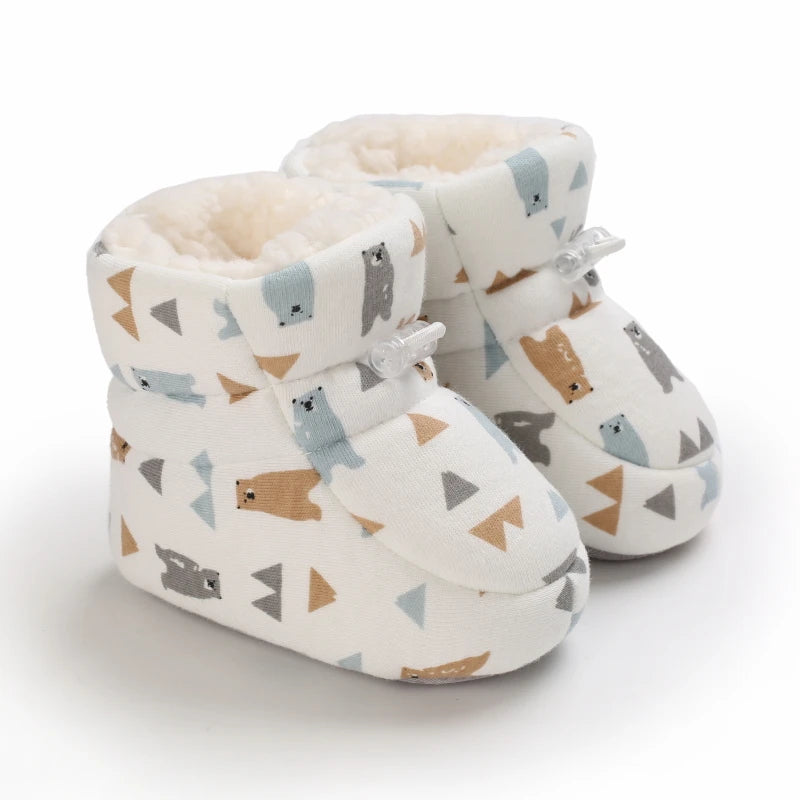 Winter Baby Shoes Boys Girls Cotton Soft Sole Snow Booties Thick Winter Warm Newborn Toddler Boots Shoes Frist Walking Shoes